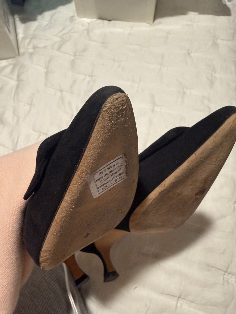 Manolo Blahnik Maysale Black Suede Pointed Toe Mule Slides - Picture 7 of 12